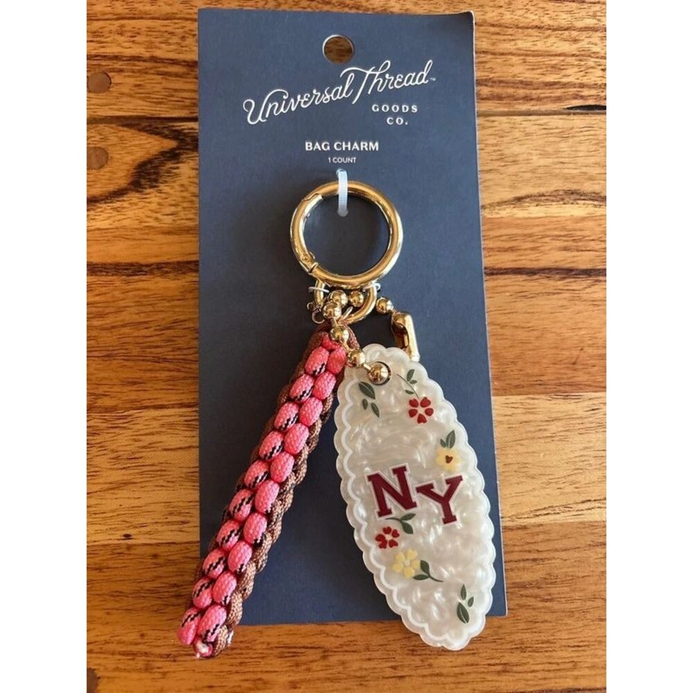 New York Motel key style bag charm